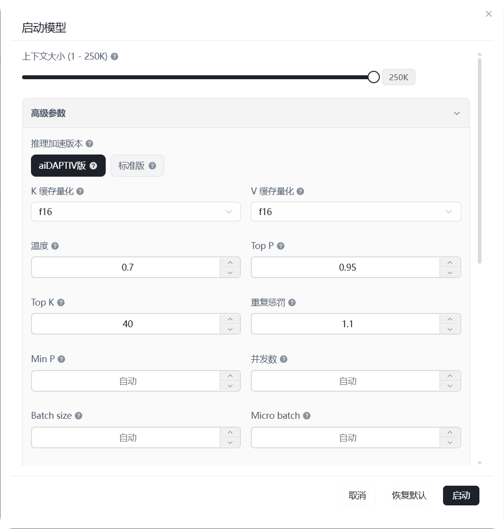 在Herdsman启动模型时配置aiDAPTIV推理加速
